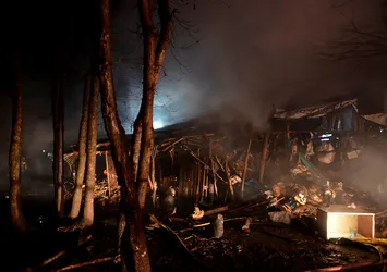 İstanbul Beykoz'da bulunan mandırada yangın