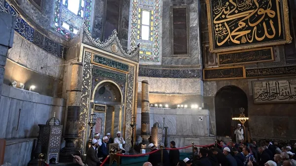 Ayasofya Camii’nin ibadete açılışının 3. yılında anlamlı buluşma! Diyanet İşleri Başkanı A Haber’de