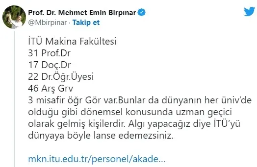 İTÜ’den misafir araştırmacılar Doç. Dr. Farrukh Mazhar ve Aamir Hamid ile ilgili açıklama: İTÜ için tek kriter bilimsel başarı