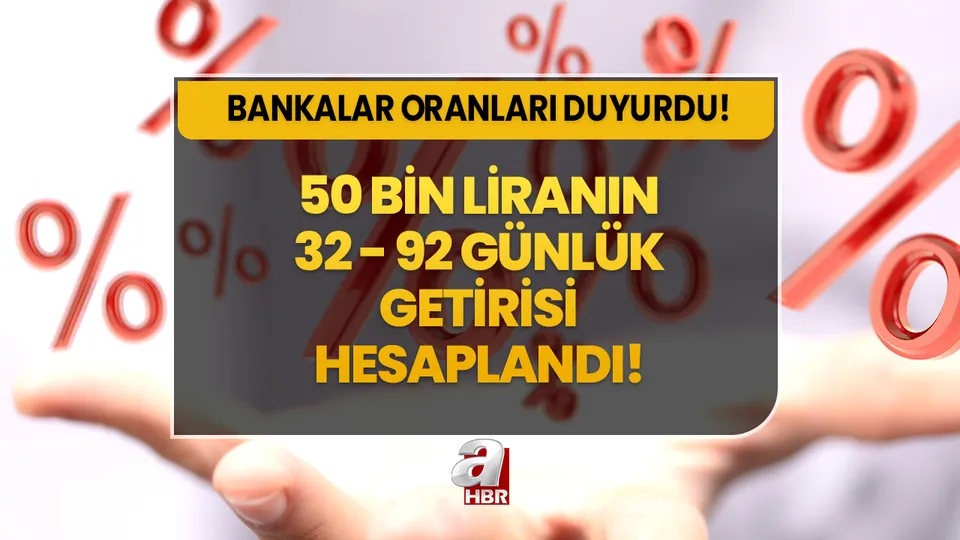 32-92 günlük mevduat getirisi uçuş moduna geçti! 50 bin TL'nin kazandıracağı rakam...