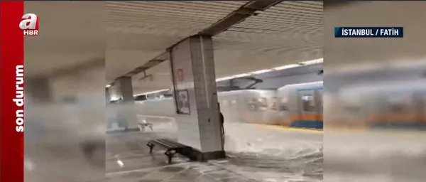 Son dakika: İstanbul'da yangın hortum patladı! Metro sular altında kaldı - 2