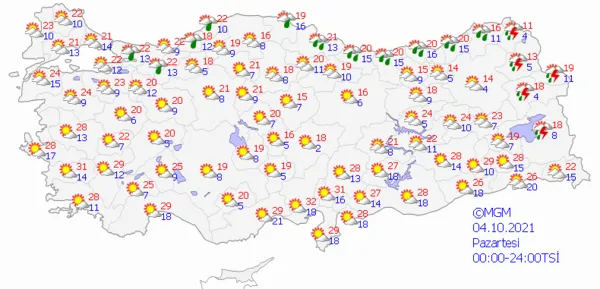 1633098841571.png Meteoroloji'den başta İstanbul olmak üzere çok sayıda ile sağanak yağış ve kuvvetli fırtına uyarısı! İstanbul Ankara İzmir'de bu hafta hava durumu nasıl olacak? - 9