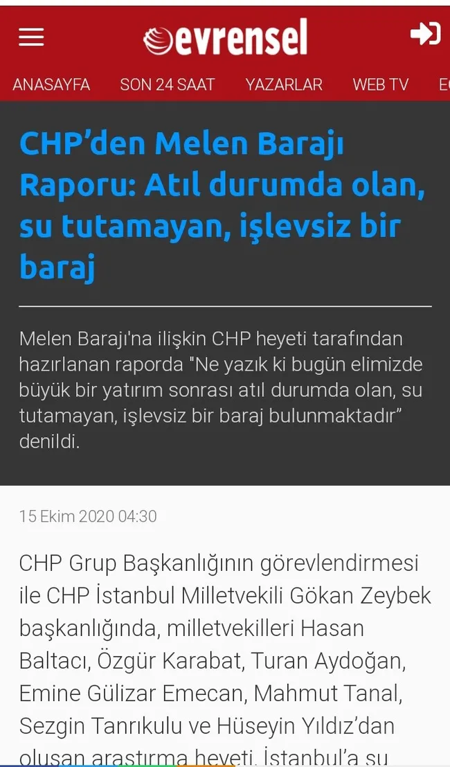 AK Partili Kabahasanoğlu: CHP'li İBB yönetimi su seviyesi yüzde 25'lere düşünce çamur attıkları Melen Projesi’ne sarıldı - 9