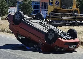 Uşak’ta korkutucu kaza: 3 yaralı