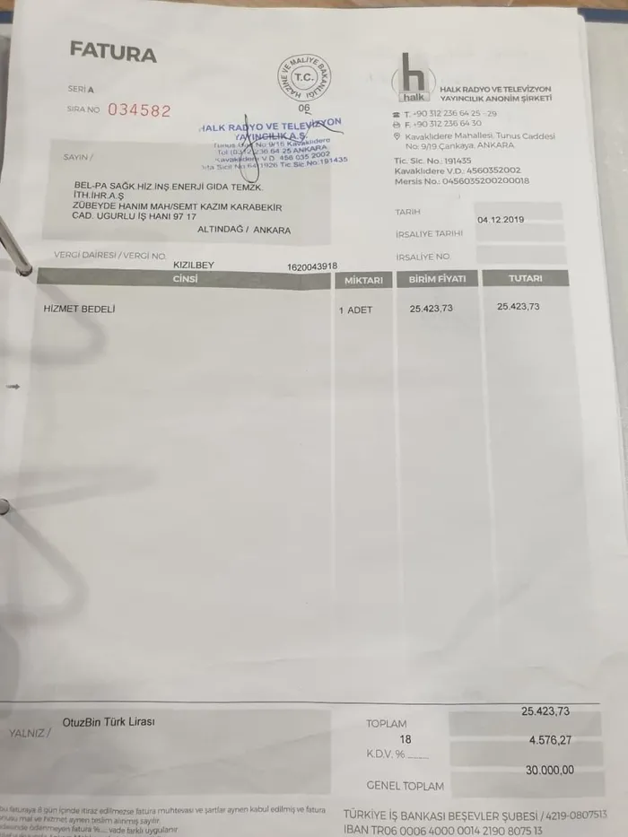 Son dakika: Halk TV'den Ankara Büyükşehir'e 30 bin liralık yemek faturası - 1