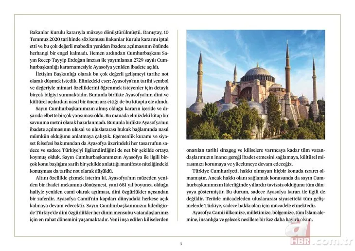 İletişim Başkanlığı’ndan Ayasofya-i Kebir Camii kitabı ve internet sitesi açıklaması