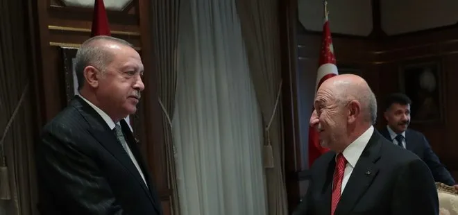 Başkan Erdoğan, TFF Başkanı Nihat Özdemir’i kabul etti