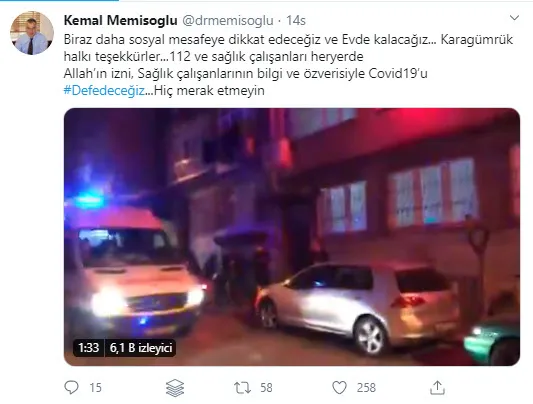 Görüntüler İstanbul'dan! Sağlık çalışanlarına büyük jest: 'Corona virüs vakası var' ihbarında bulunup... - 1
