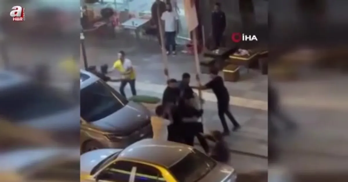 Tekmeli yumruklu park kavgası kamerada