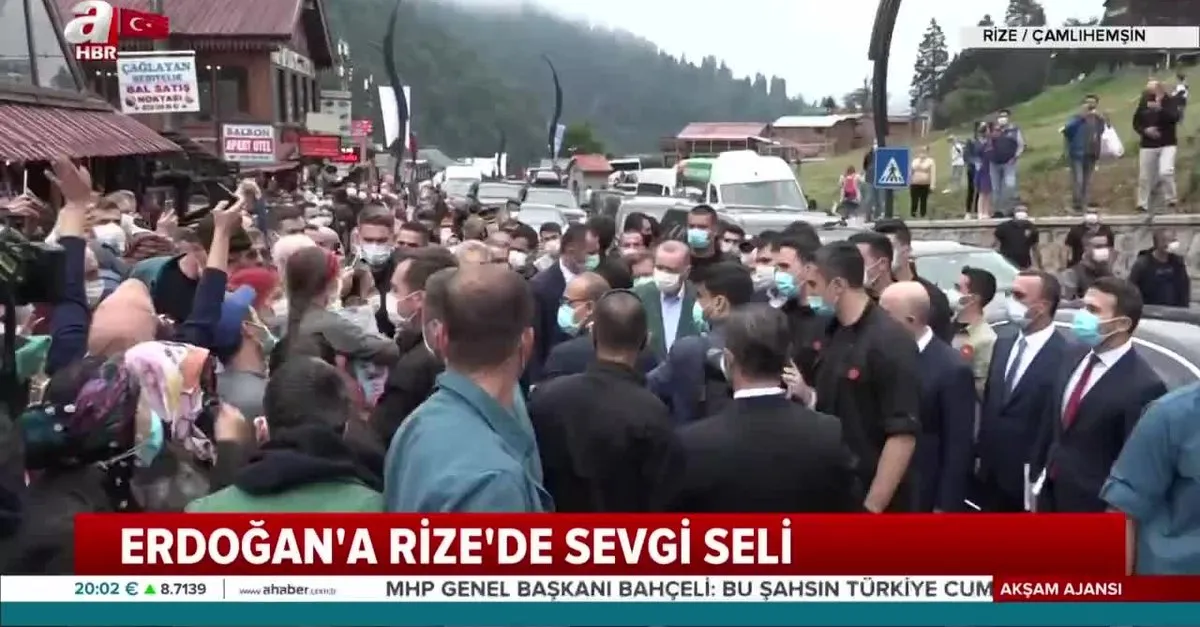 Başkan Erdoğan'a Rize'de sevgi seli