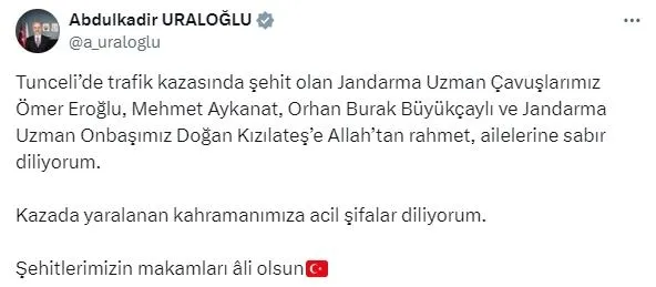 Tunceli’de şehit olan askerler için tören