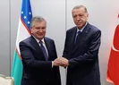 Başkan Erdoğan Mirziyoyev ile görüştü