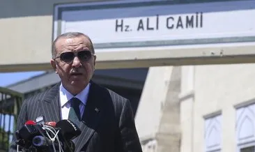 Erdoğan cuma namazını Hz. Ali Camisi’nde kıldı