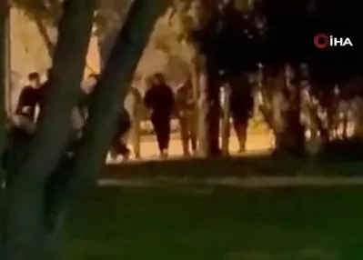 Sokak ortasında yumruklar havada uçuştu