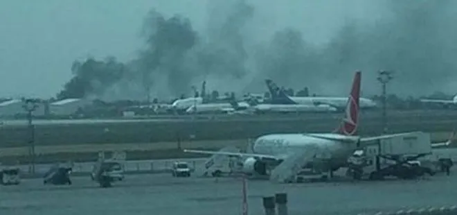 Atatürk Havalimanı’nda panik! Uçakların yakınında yangın