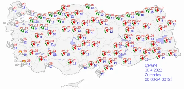 1651000043194.png Sıcaklıklar düşüyor sağanak yağış geliyor! Meteoroloji'den çok sayıda ile son dakika uyarısı! İstanbul Ankara İzmir hava durumu - 8