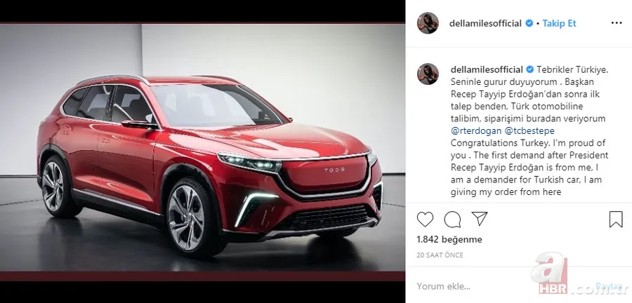 Türkiye’nin otomobiline ünlü isimlerden destek paylaşımı: Gururlanmamak elde değil! 7