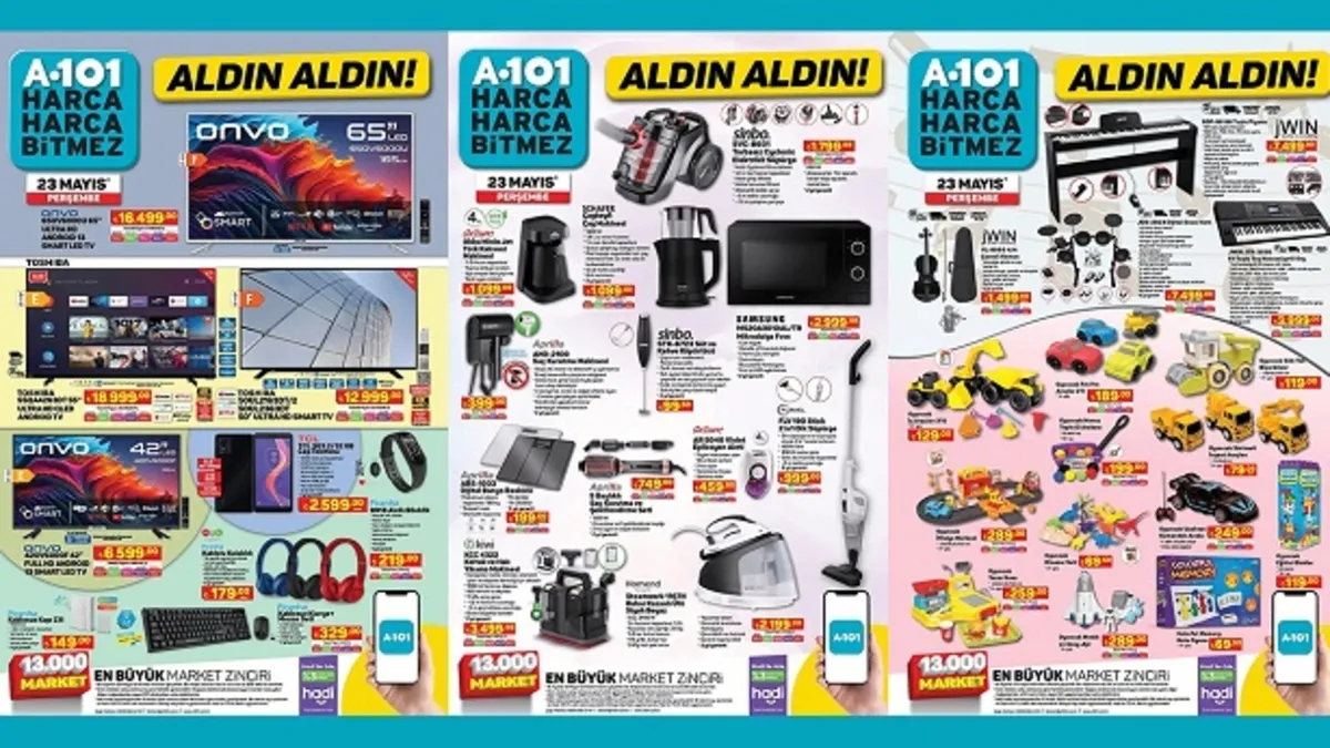 A101 26 Mayıs aktüel kataloğu yayınlandı A101’e tost peyniri, kazanlı ütü, sinek öldürücü, 20L termos müzik aletleri uyguna geliyor