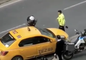 Trafiğin ortasında dehşet veren kavga!