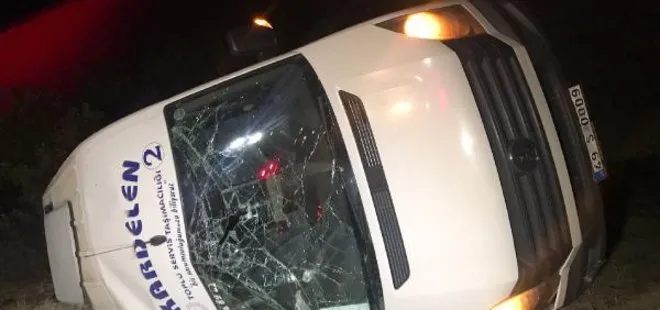 Muş’ta içinde polislerin olduğu minibüs kaza yaptı: 15 yaralı