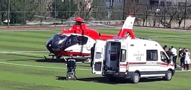Malatya’da ambulans helikopter stada indi!