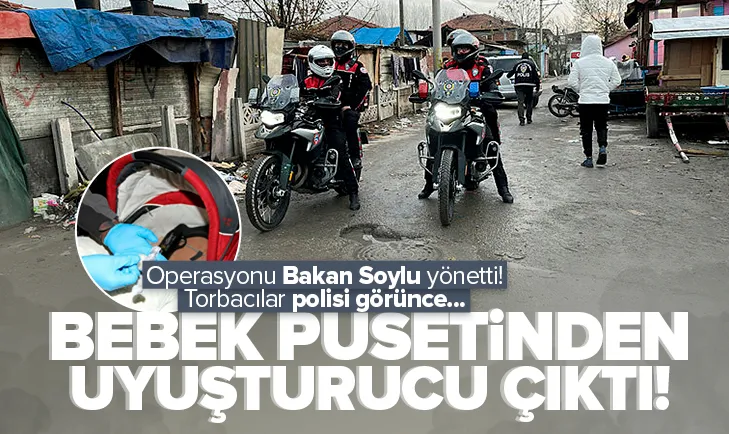 Bebek pusetinden uyuşturucu çıktı!