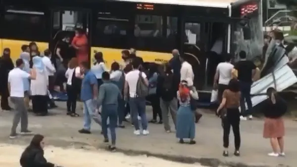 İETT aracı faciaya sürüklendi! İstanbul'da korku dolu anlar - 1