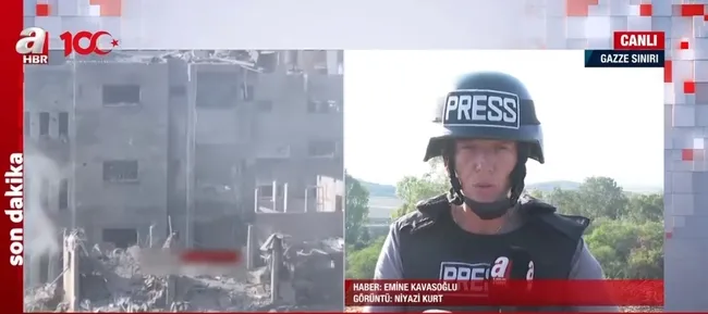 Katil İsrail yine sivil hedefleri vurdu! A Haber savaş hattında