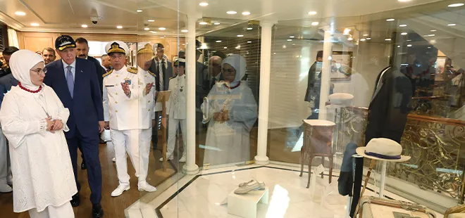 Başkan Erdoğan ve eşinden Savarona’ya ziyaret