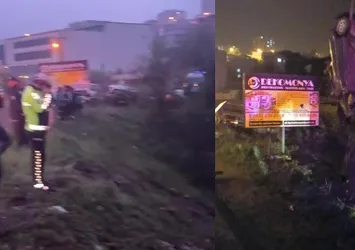 Kontrolden çıkan araç dereye devrildi! 2 çocuk 4 yaralı var