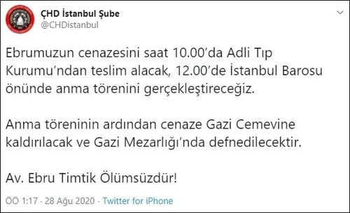 Terör örgütü DHKP-C talimatıyla ölen Ebru Timtik’e ‘İstanbul Barosu’ önünde anma - 4