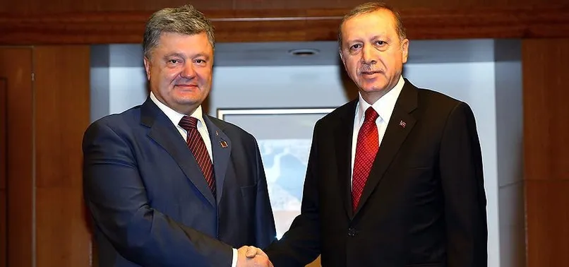 Erdoğan, Ukrayna Devlet Başkanı Poroşenko ile görüştü