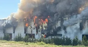 Tekirdağ’da korkutan fabrika yangını