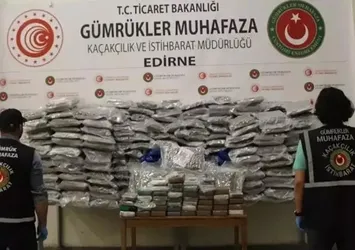 Edirne'de Valisi Yunus Sezer açıkladı! 3 ton 360 kilogram uyuşturucu ele geçirildi