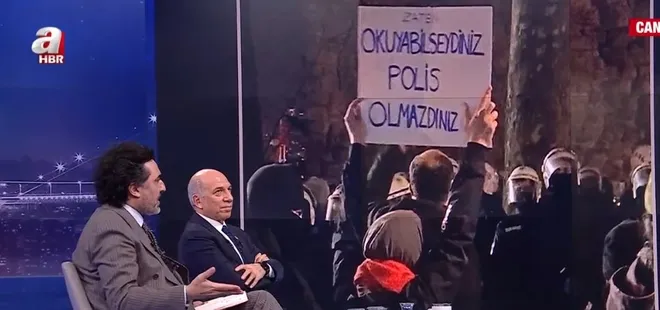 Polis memurlarına pankartla hedef alan vandallara ders niteliğinde ayar!