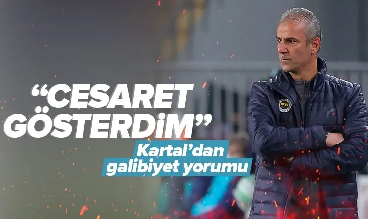 Fenerbahçe Teknik Direktörü İsmail Kartal’dan Hatayspor maçı yorumu: Bir cesaret gösterdim