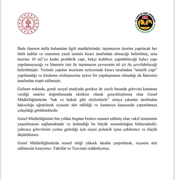 Fahrettin Altun’u hedef almışlardı! Vakıflar Genel Müdürlüğü’nden Cumhuriyet Gazetesi ve Canan Kaftancıoğlu’na yeni yalanlama