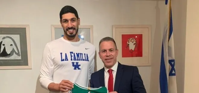 İsrail’in Birleşmiş Milletler Daimi Temsilcisi Gilad Erdan FETÖ’cü Enes Kanter ile görüştü