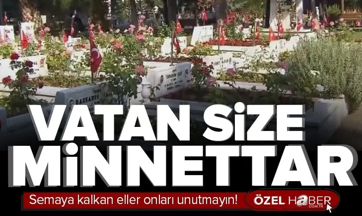 Şehitliklerde buruk bayram! Kabirler çiçeklerle süslendi