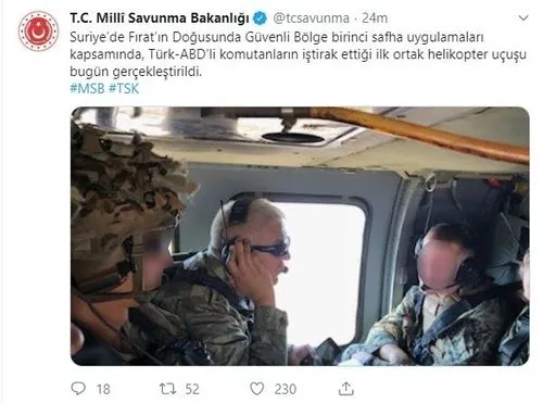 Fırat'ın doğusunda ilk ortak helikopter uçuşu - 1