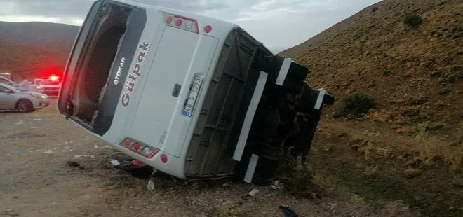 Kayseri’de korkunç kaza! İstanbul’a geziye giden midibüs şarampole yuvarlandı 19 kişi yaralandı