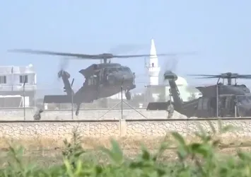 Suriye sınırında helikopter hareketliliği