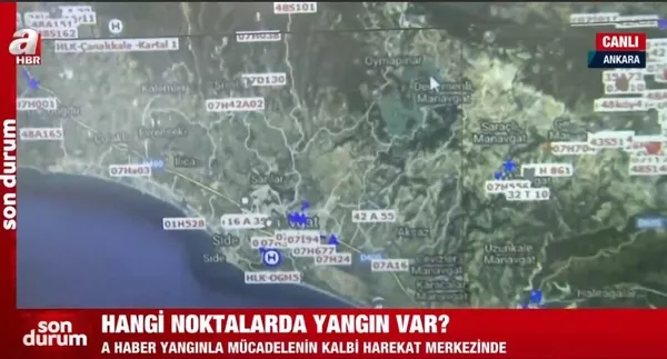 Alevlerle yoğun mücadele! A Haber Yangın Harekat Merkezi’nde