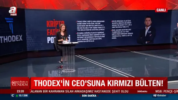 A Haber canlı yayınında bomba iddia! Thodex’in kurucusu Fatih Faruk Özer...