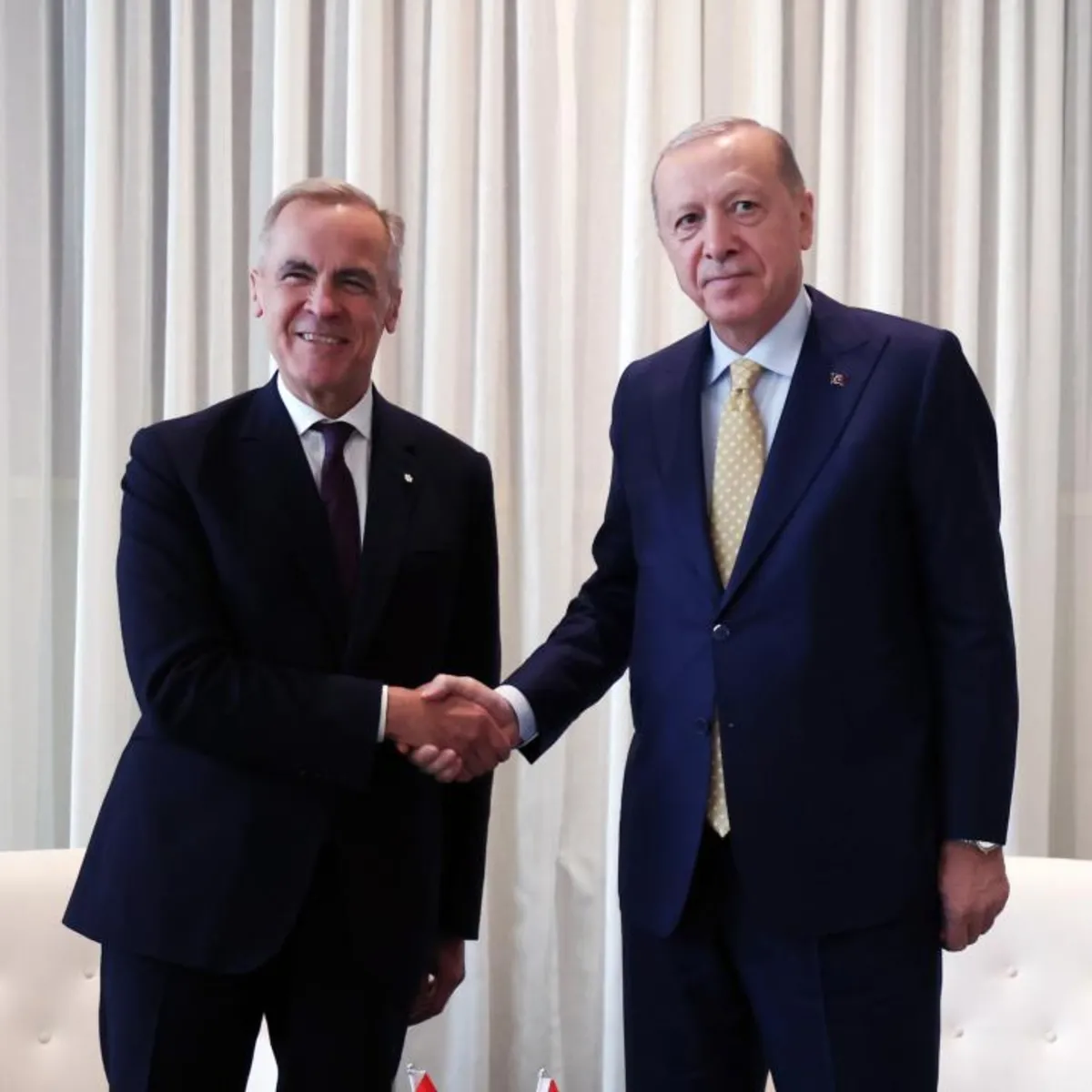 Başkan Erdoğan Kanada Başbakanı Mark Carney ile görüştü
