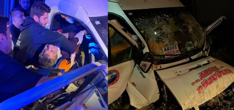 Hatay’da yolcu minibüsü takla attı: 12 kişi yaralandı