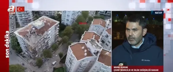 Bakan Murat Kurum A Haber’e konuştu! Hasarlı çok sayıda bina yıkılacak ve 10 bin yuvanın inşasına başladık