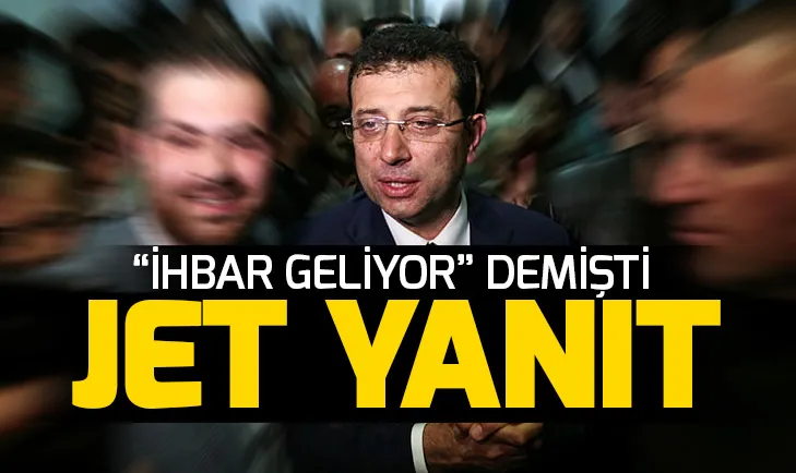 İstanbul Büyükşehir Belediyesinden Ekrem İmamoğlunun açıklamalarına jet yanıt