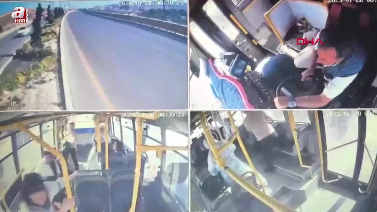 Gaziantep'te olası faciayı yolcu önledi!