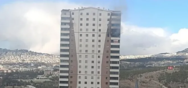 Ankara'daki 22 katlı binada yangın paniği!